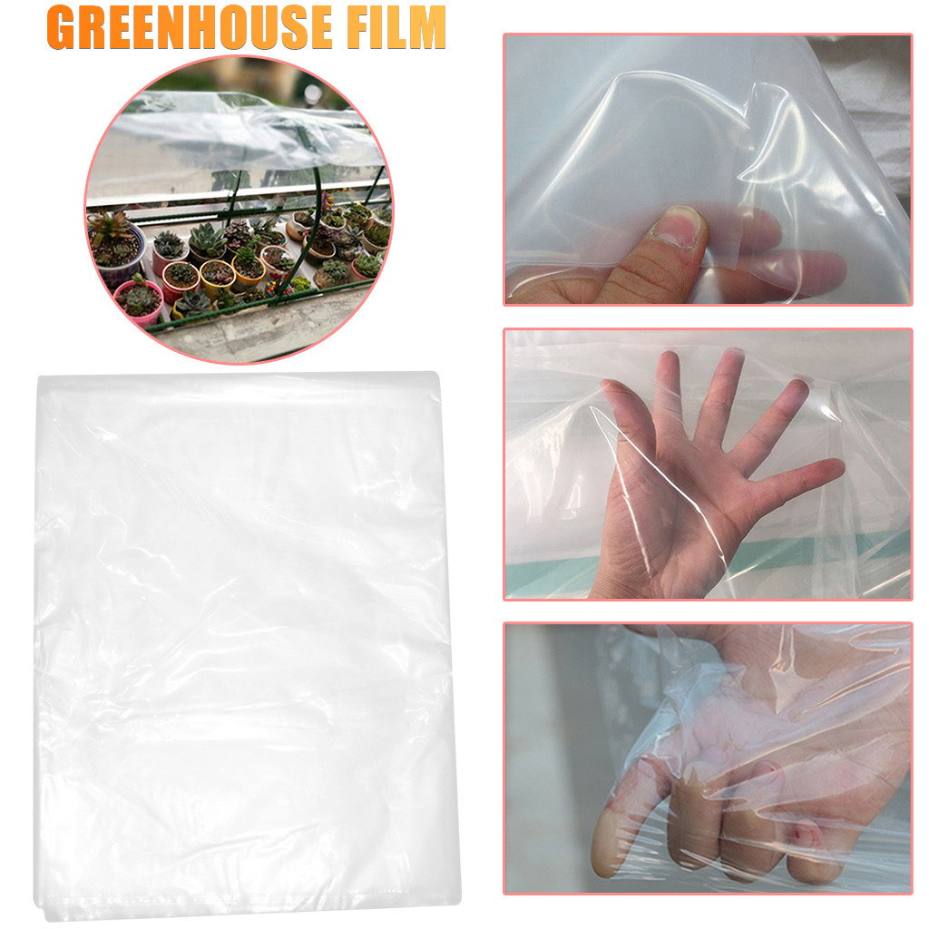 Greenhouse Plastic Film - 透明な温室野菜栽培用カバー、透明プラスチック製小型アーチ型小屋シート、防塵布