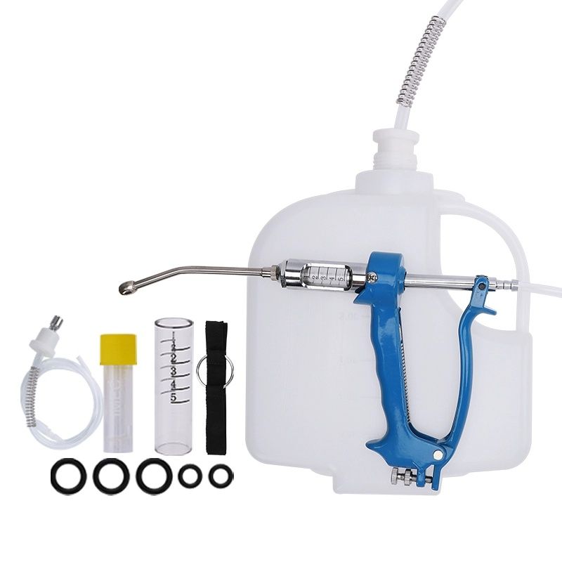Veterinary Syringe Gun - 金属製薬剤注入器 家畜（牛、羊）用連続薬剤注入装置 獣医用金属製薬剤注入ガン 連続D