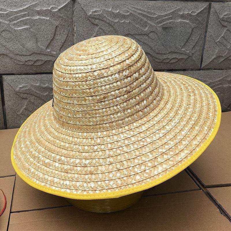 Agriculture Farming Hats - 手作りの夏用農業用日よけ麦わら帽子、つば広フィッシングキャップ、屋外農業用遮光帽子、通気性のあるフィールドスタイル