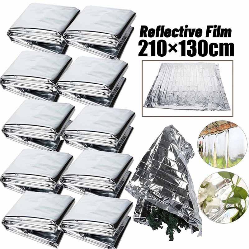 Greenhouse Plastic Film - マイラーシルバーガーデンフィルム,高反射水耕カバーシート,屋内温室植栽アクセサリー,1〜10個