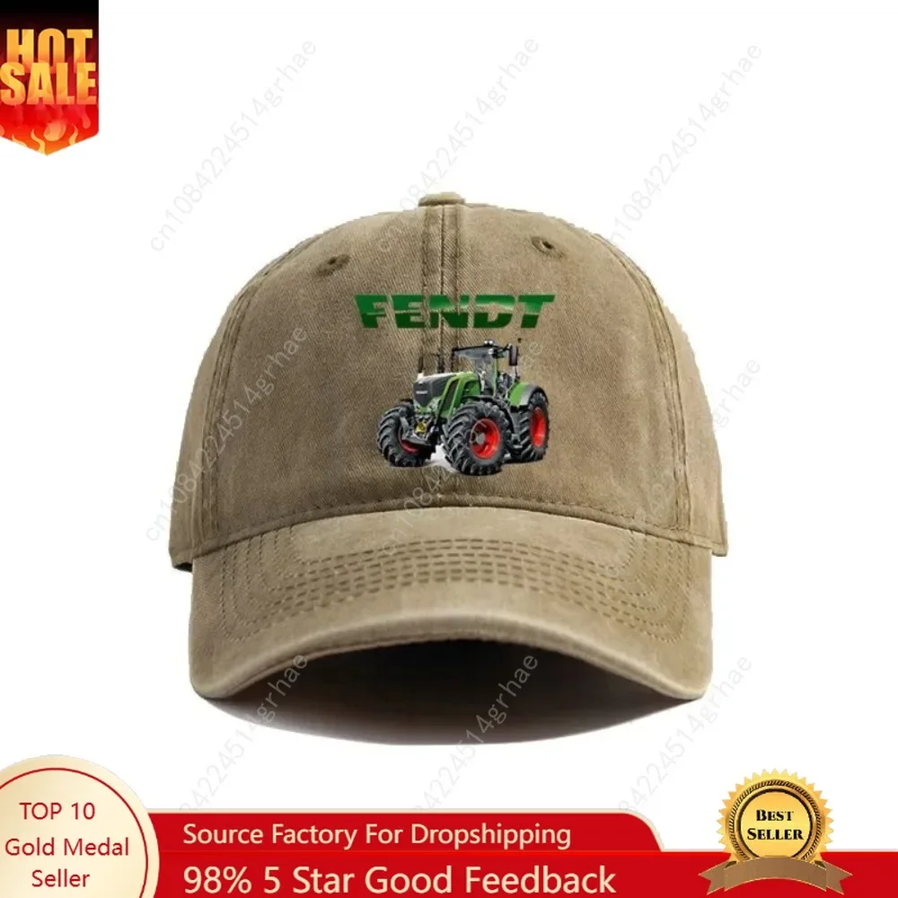 Agriculture Farming Hats - 2025年フェント農業トラクター柄ダメージ加工野球帽 クールなメンズレトロアウトドアサマー調整可能ダッドハット カジュアル