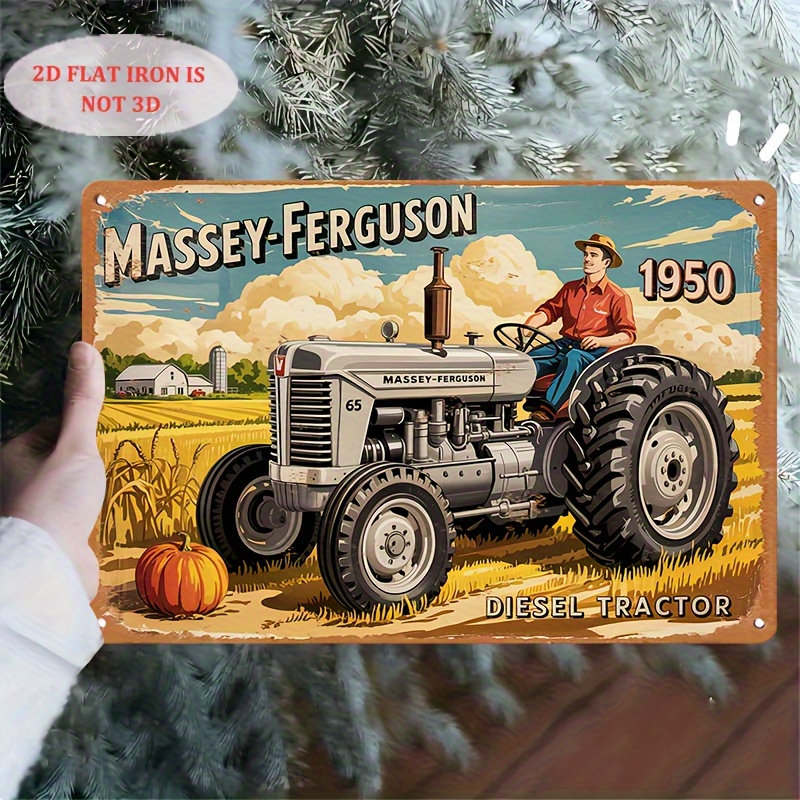 Agriculture Farm House - ヴィンテージ マッセイファーガソン 1950 トラクター アイアン ウォールサイン