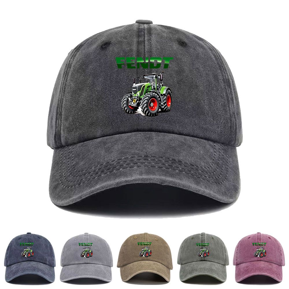 Agriculture Farming Hats - ヴィンテージウォッシュドベースボールキャップ フェント農業用トラクター ディストレスドプリント グラフィック ユニセックス ストリートウェア