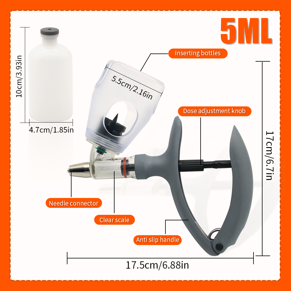 2/5ml自動注射器、家禽獣医用連続調整可能注射器（針付き） - Veterinary Syringe Gun のレビューと価格