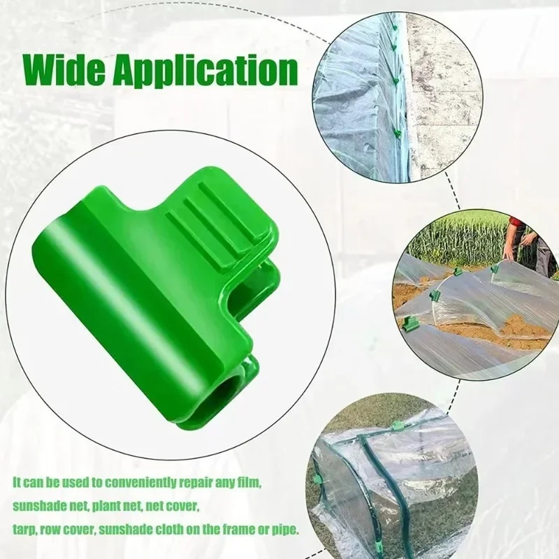 20個入りグリーンラミネートクリップ、小型温室アーチの建設中 - Greenhouse Plastic Film のレビューと価格