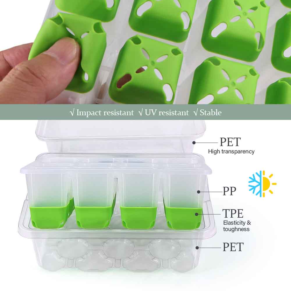 LED 成長ライト苗スタータートレイキット透明カバー付き屋内 - Greenhouse Plastic Film のレビューと価格