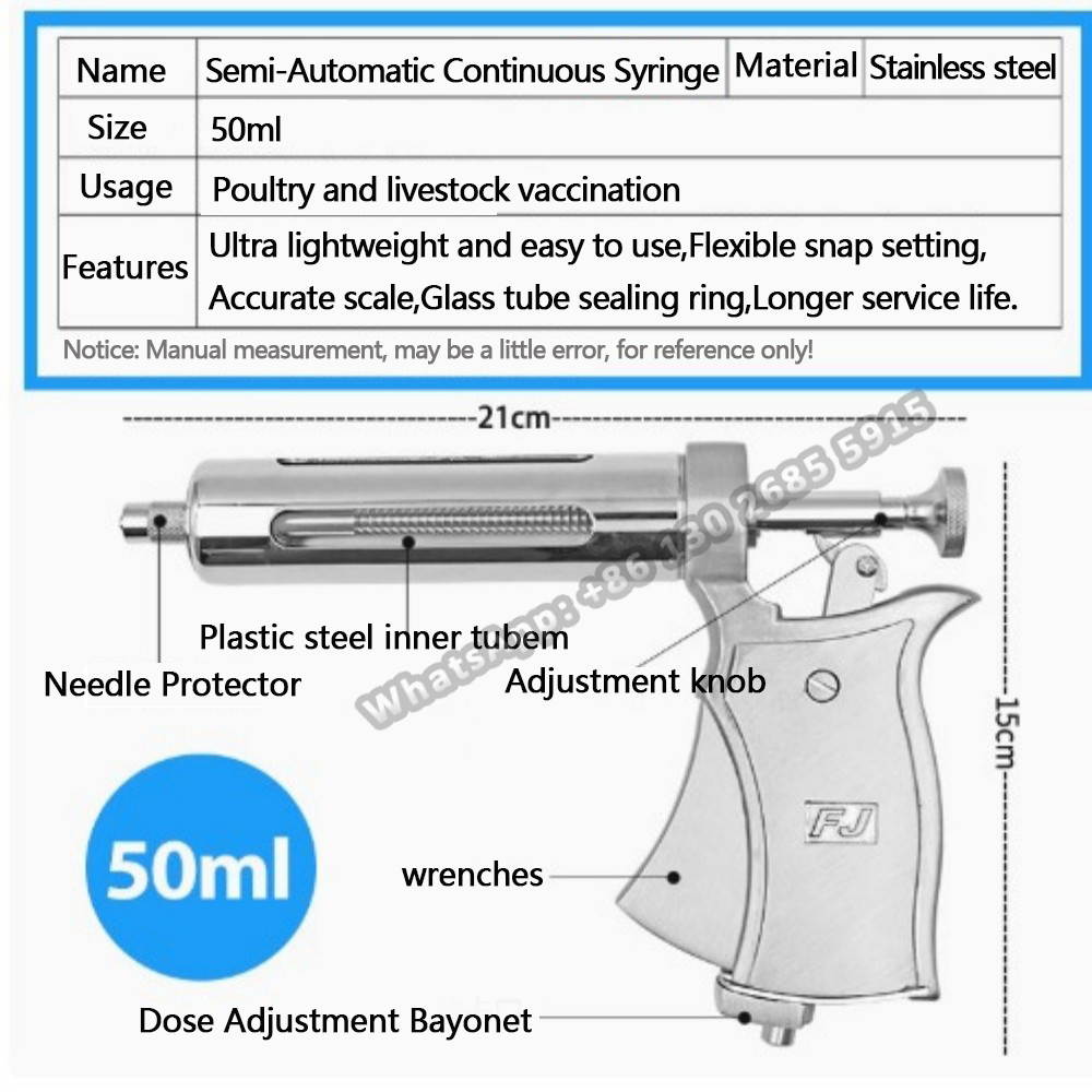 動物用連続注射器,ステンレス鋼,牛,豚,羊用の自動予防注射器 - Veterinary Syringe Gun のレビューと価格