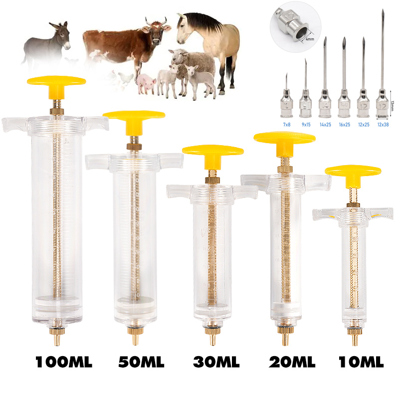 10/20/30/50/100 ミリリットル調整可能な用量シ - Veterinary Syringe Gun のレビューと価格