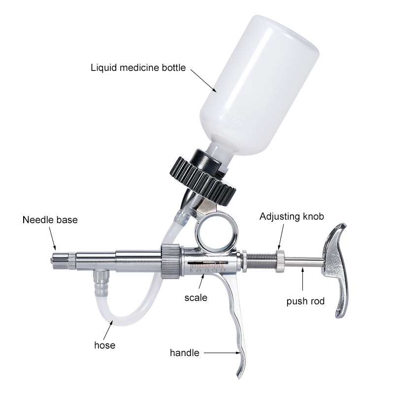2 ミリリットル/5 ミリリットル自動家禽インジェクターアク - Veterinary Syringe Gun のレビューと価格